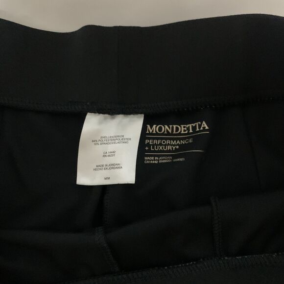 Mondetta women's pintuck straight leg pant performance luxury black color sizeM - Picture 3 of 4